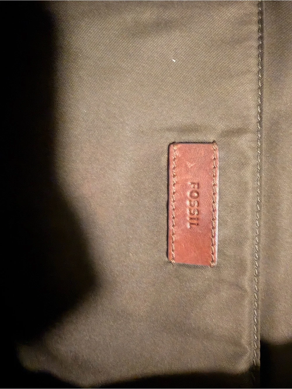 Fossil Canvas Messenger Bag for Men - Gray